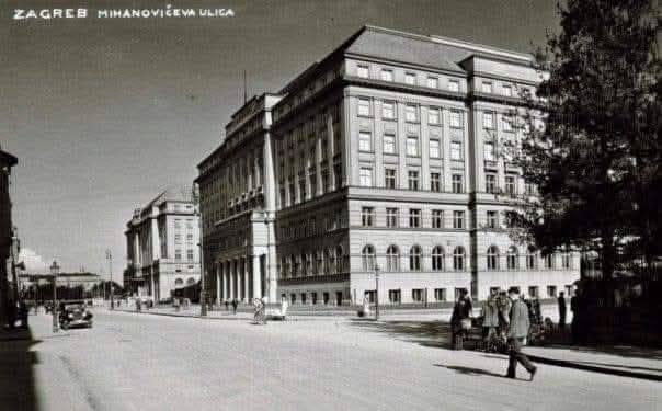 Mihanovićeva ulica 1932. godine. Središnji ured za osiguranje radnika